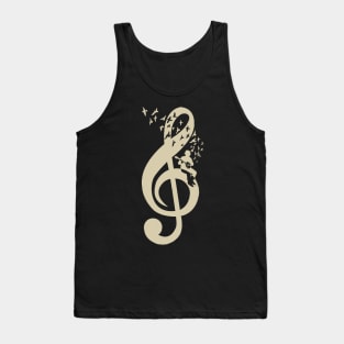 Treble Clef - Music Banjo - Vintage Tank Top